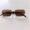 Latest Men Frameless Square Sunglasses Fashionable Women Leopard Decorative Sun Eyeglasses Outdoor Use Anti And Anti Glare Glasses UV400