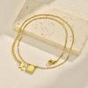 Jewelry 18K Gold Plated Stainless Steel St. Benedict Square Pendant Necklace Women'S Jewelry Nc-2570