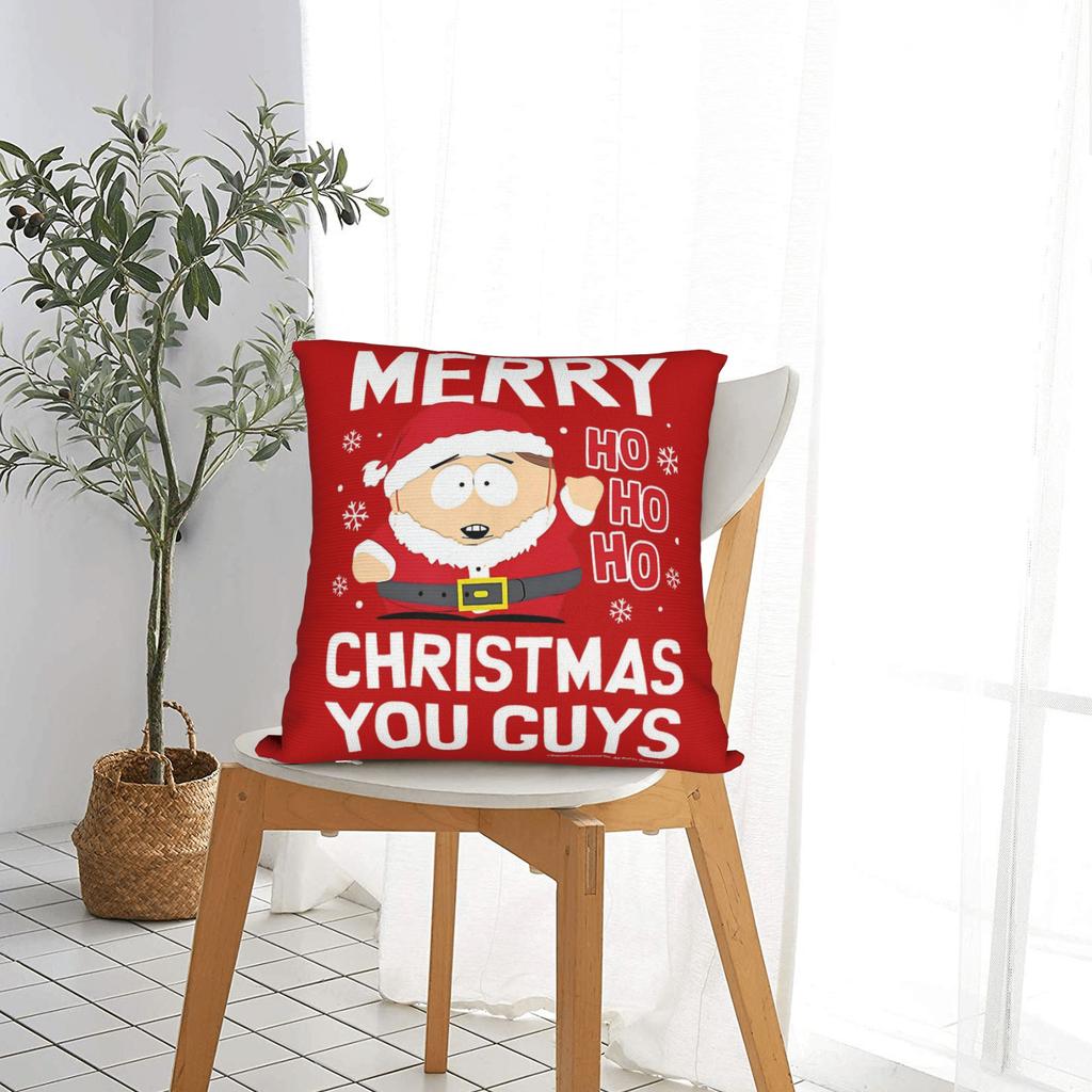 Cartoon Souths Parks Christmas Pillowcase Soft Cushion Cover Decorations Throw Pillow Case Cover Bedroom Square