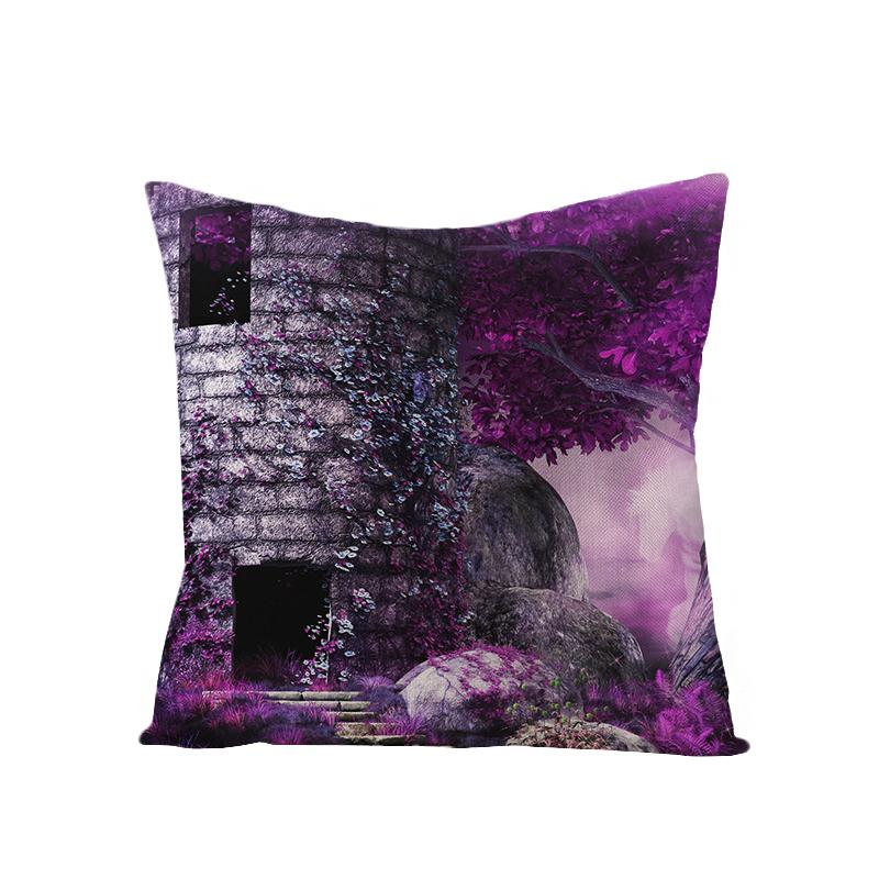 Old Castle Dragon Boat Moon Pumpkin Cushion Cover Horror Pattern Sofa Throw Pillows Living Room Halloween Decorative Pillowcase