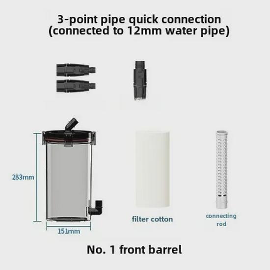 Nitley Nein. 2 Nicht-motorisierte Aquarienfilter mit hochdichter Baumwolle