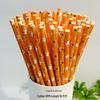 Biodegradable Halloween Paper Straws with Skull and Pumpkin Design