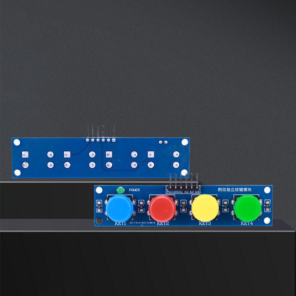 4 Independent Buttons Touch Button Module with Hat & LED Indicator High Level Output for Arduino Or Raspberry Pi