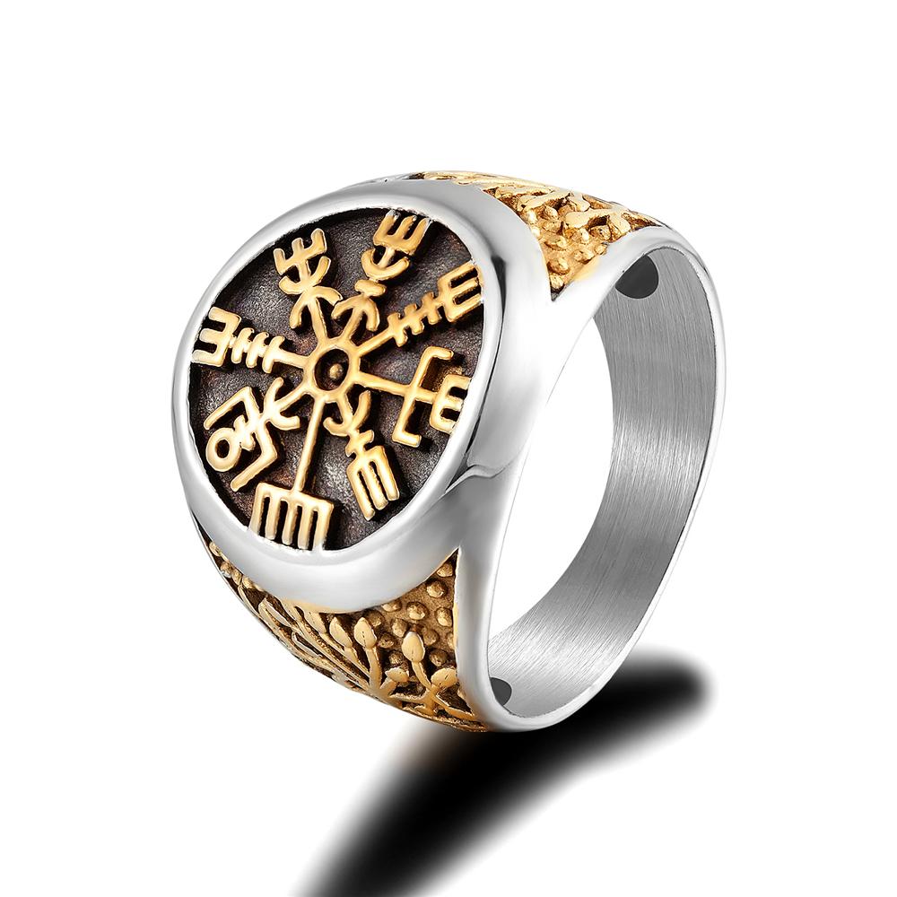 

Никогда не выцветает золотого цвета викингов трезубец руны кольца мужские из нержавеющей стали скандинавская мифология Валькнут амулет палец кольцо мужской ювелирный подарок 12