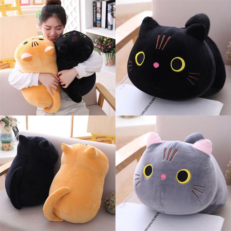 Delightful Cartoon Plush Toy Cat Pillow Soft Cushion Perfect For Kids And Gift Giving