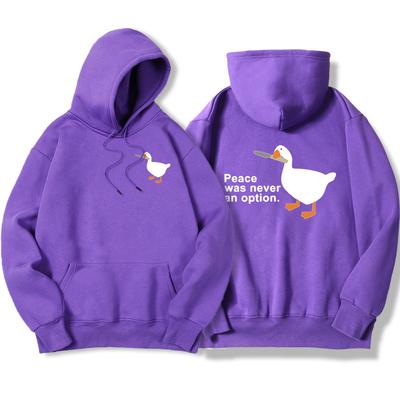 Peace Was Never An Option Printed Sweatshirt Women Fashion Warm Hooded Autumn Crewneck Fleece Hoodies Oversize Sportswear