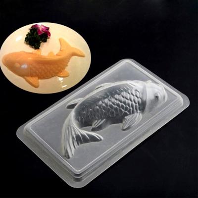 Fai da te 3D Koi Fish Cake Stampo al cioccolato Stampo in gelatina fatto a mano