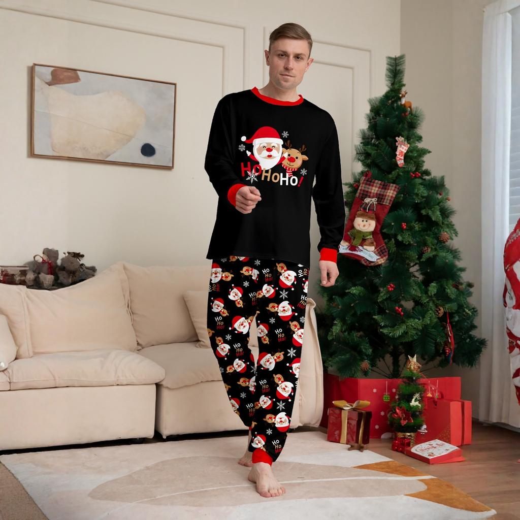 Prints Family Matching Long Sleeve Tops+Pants Set Family Matching Sets