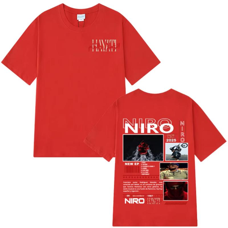 Rapper Niro Ox7 Graphic Tshirt Unisex Unisex Fashion Loose Casual Tshirts Hiphop Tshirts Summer Short Sleeves Vintage T Shirts