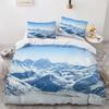 Snow Mountain Duvet Cover Natural Scenery Art Comforter Cover for Children Adults Winter Landscape Twin Queen King Bedding Sets