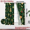 2Pcs,Curtains Christmas Tree Star Snowflakes (2) Chic Window Curtain Versatile Polyester Curtains Room Decor For Bedroom Living