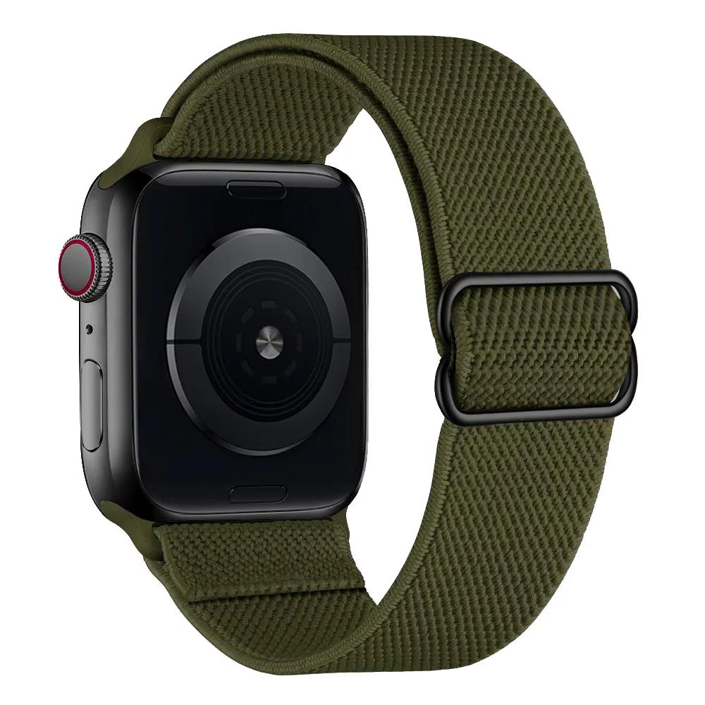 Adjustable Nylon Loop Strap For Apple Watch Series Ultra 11 10 9 8 7 46mm 45mm 41mm Fabric Strap For Iwatch 6 5 4 SE 44mm 40mm
