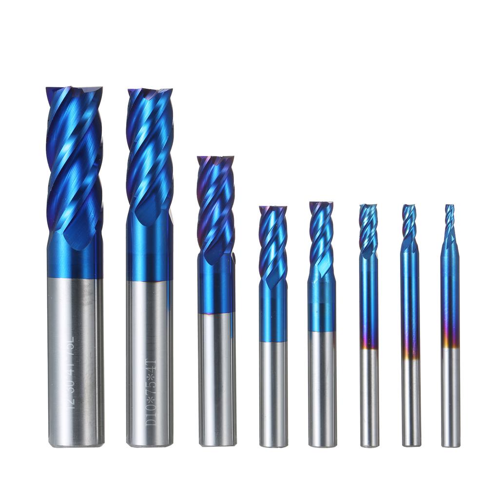 5PCS 4-Flute End Mill Bits Carbide Tungsten Steel Milling Cutter Router Bits Rotary Bits Tool