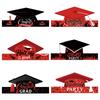 Paper Graduation Cap, Handmade In Black And Red, Graduation Party Decoration Props, Dr. Hat Headband