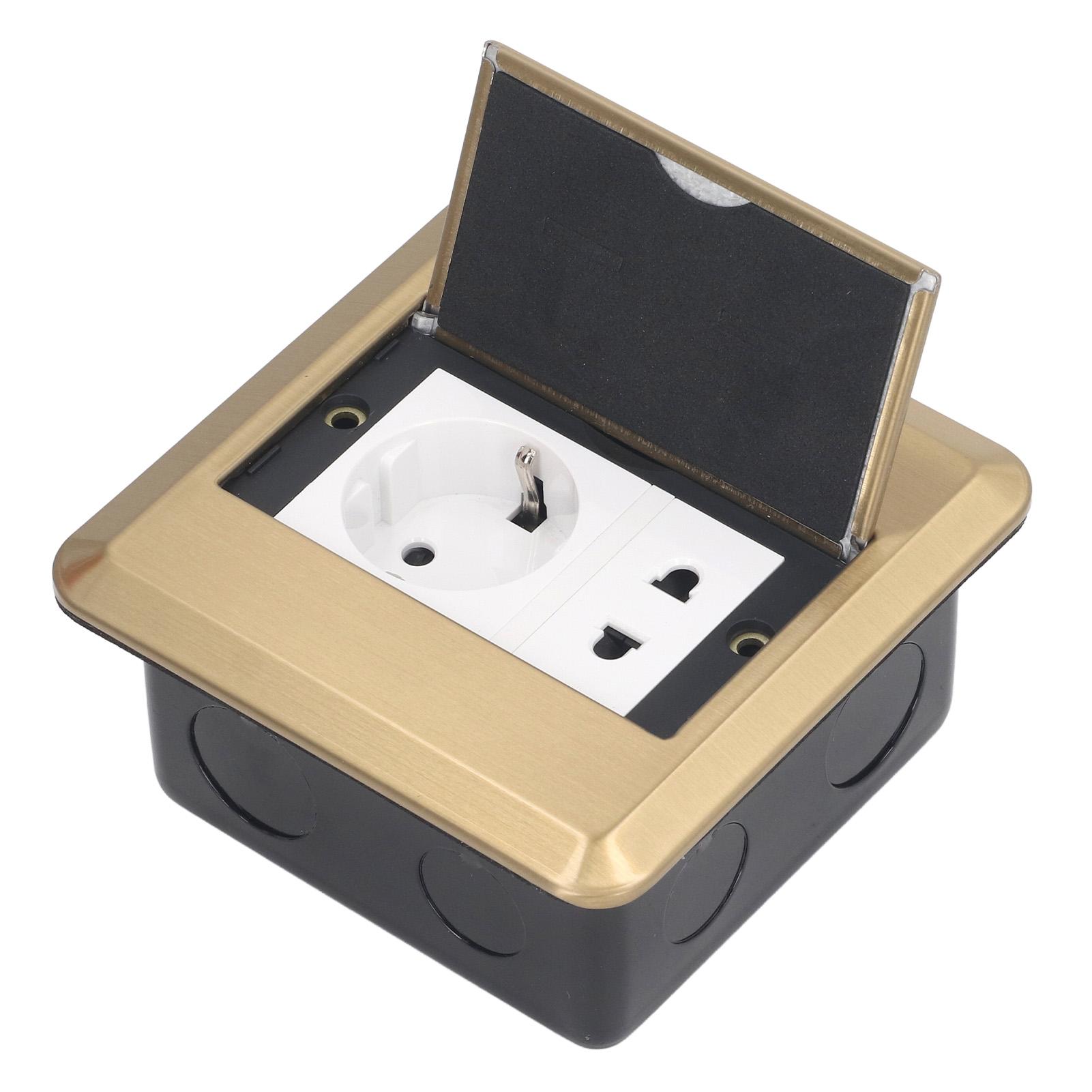 

Floor Electrical Outlet Stainless Steel and PC Embedded Floor Socket for Office