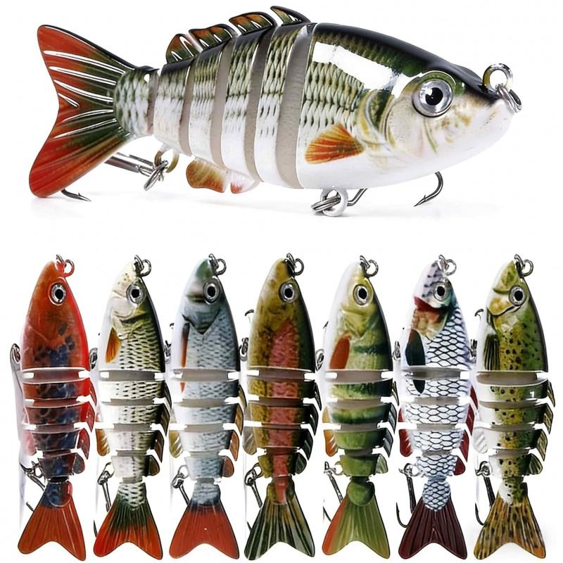 Lure bait13g 8cmDouble Hook3DEye Simulation Hard Bait for Bass and Red Snapper, Suitable for Freshwater and Saltwater Fishing