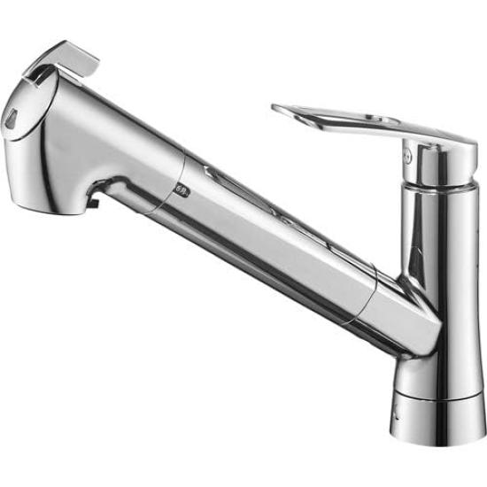 

SANEI Kitchen Faucet with Water Single Hole Spray Mixer Eco Silver Built-in Purifier, Tap, Type, K87128ETJV-13,