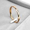 1Pc Women/Girl Jewelry Wedding Band Fashion Ring Wedding Gift Stainless Steel Thin Stackable 2MM