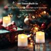 Rechargeable Tea Light Candles with Remote Realistic Flameless Flickering Tealight Electronic Candles for Halloween Christmas