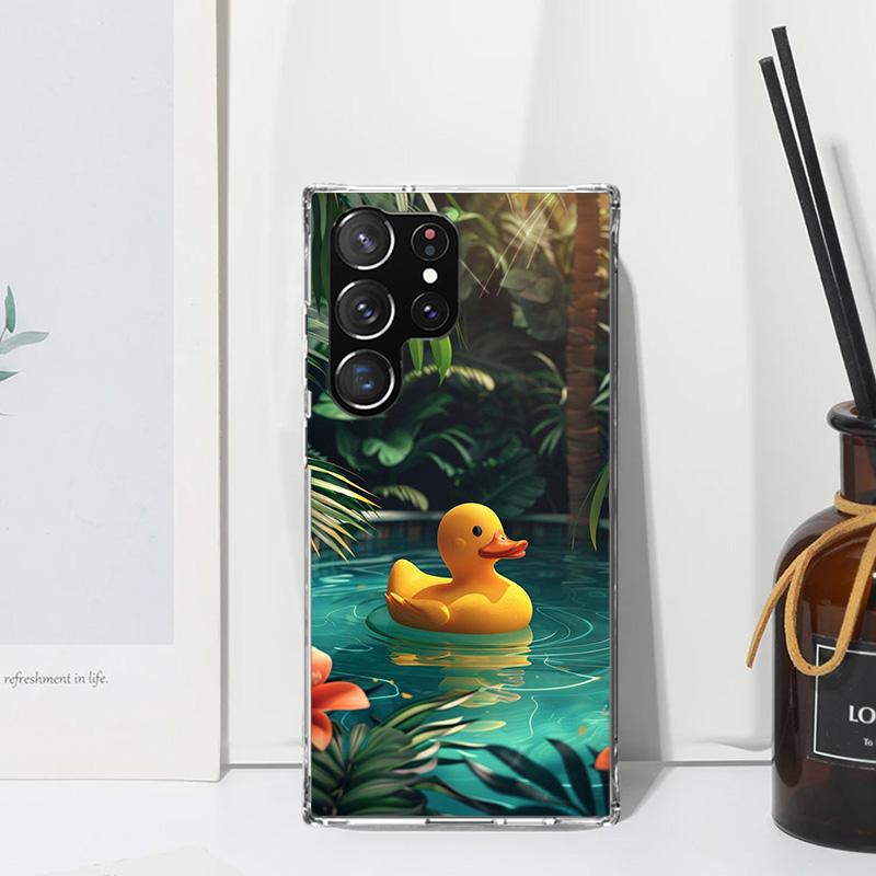 Rubber Ducks Swimming Pool Phone Case For Samsung Galaxy S26 S25 Edge S24 FE S23 S22 Ultra S21 Plus S20 + Art Fundas Back Cover