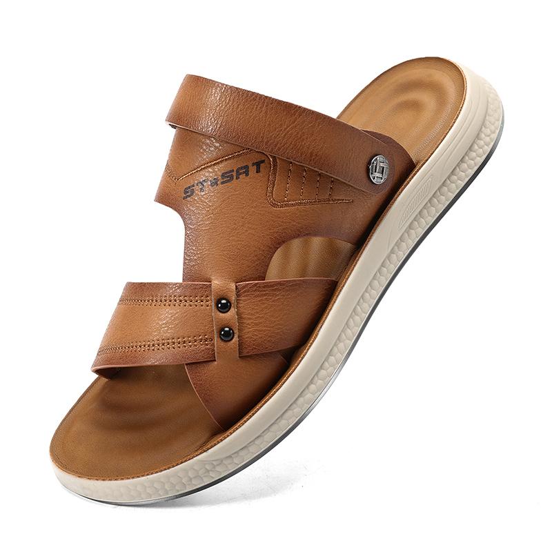 Fashion Brand Sandals New Summer Genuine Leather Lightweight Men's Shoes Outdoor Comfortable Beach Sandals Fashion Casual Shoes Sneakers