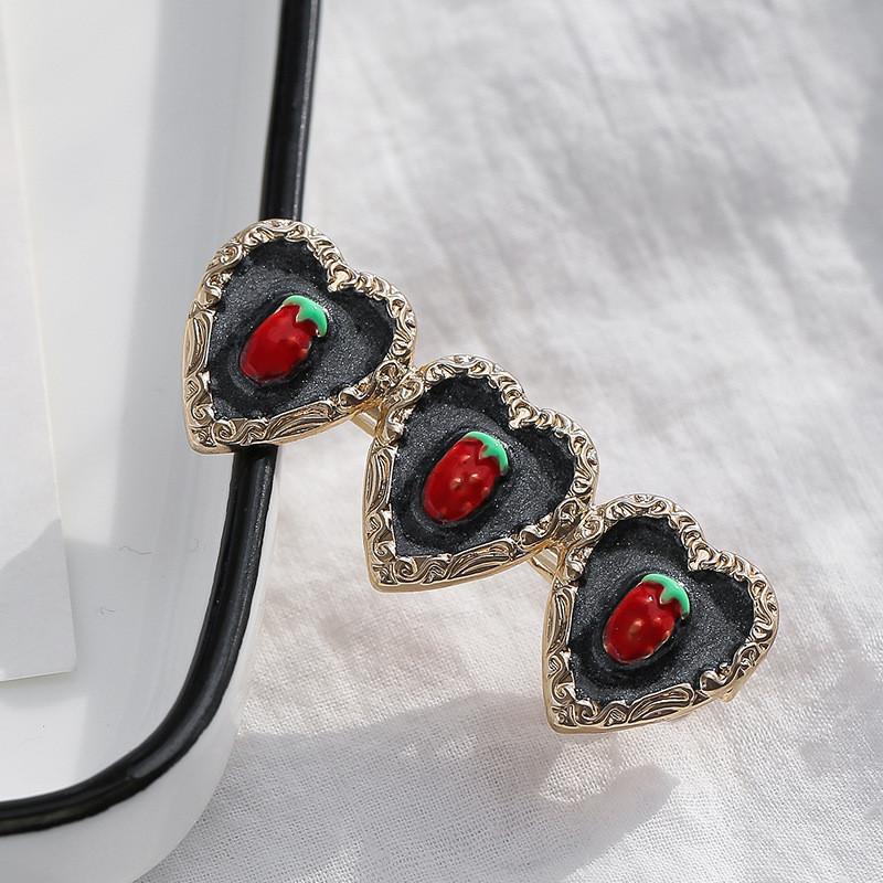 

Elegant Large Hair Claw Clips In Shiny Metallic Finishes For Sleek And Graceful Hairdos Black Strawberry