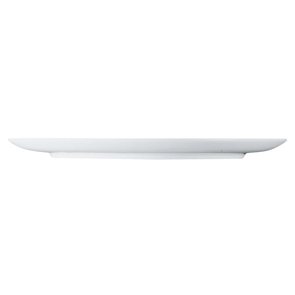 Noritake Grandir Flat Plate, 27cm, Microwave and Dishwasher Safe, White, Fine Porcelain (Premium White), 1657L/98924