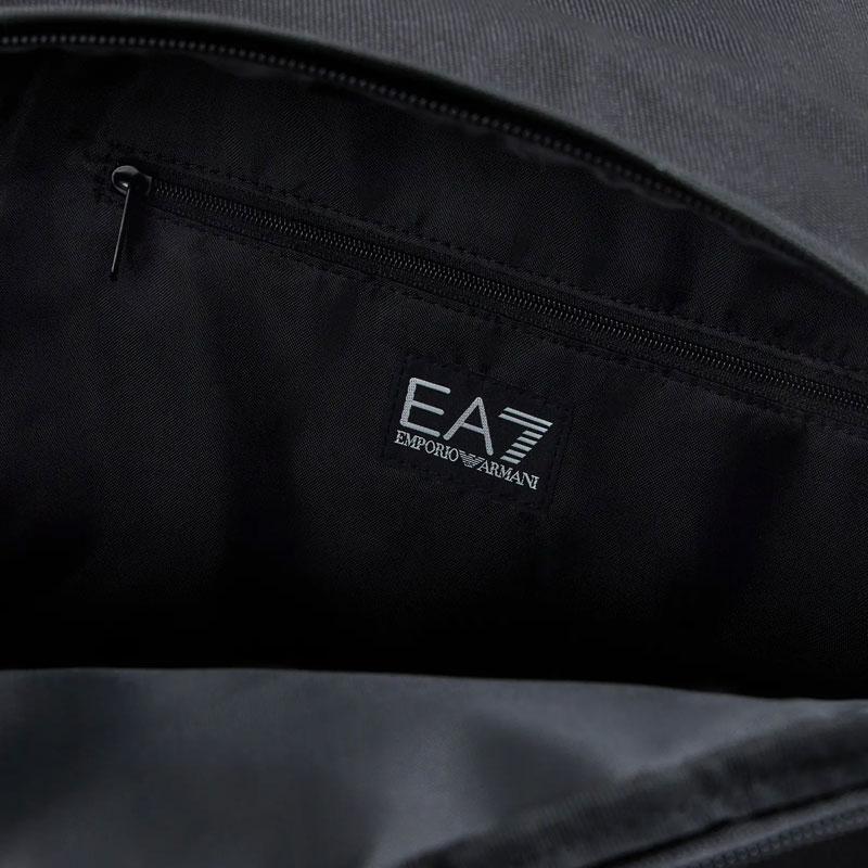 Emporio Armani Large Capacity Logo Print Polyester Backpack Unisex Backpack Black 7X000390AF19722UC001