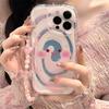 Zhitai Soft Shell iPhone Case: All-Inclusive Design with Cream Pattern, Bracelet for iPhone 14/15, Compatible with XS, 13, and 78.