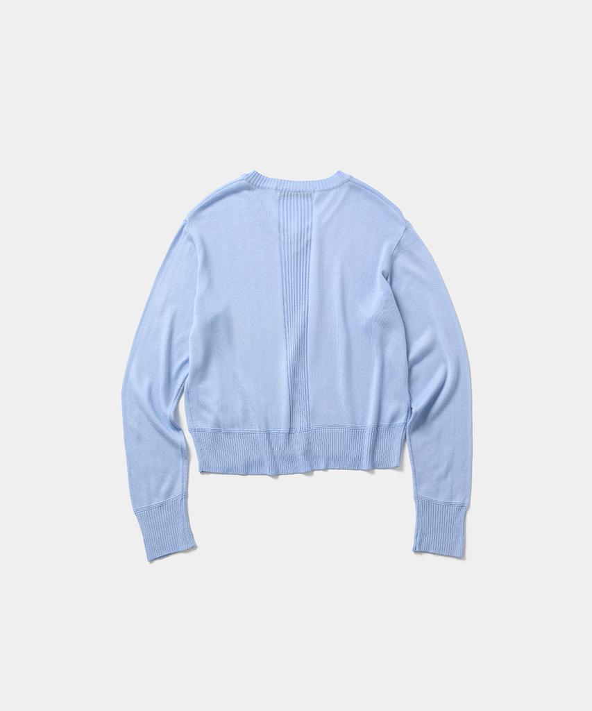 Laikeueomojeu Line V-Neck Knit_Light Blue