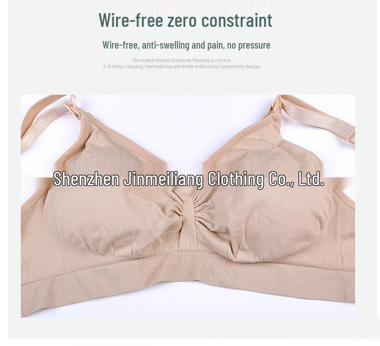 Plus Size Seamless Hands-Free Nursing Bra - Wire-Free, Front-Open