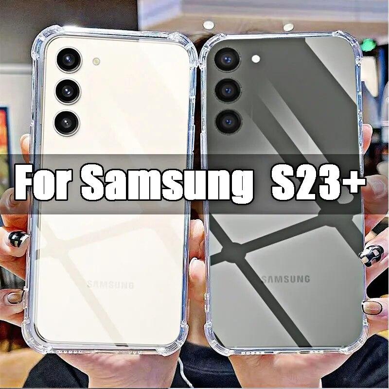 

Прозрачный мягкий чехол для телефона Samsung Galaxy S23 + S23Plus, прозрачный противоударный чехол для Sumsung S 23 + 23plus 6,6 дюйма SM-S916B