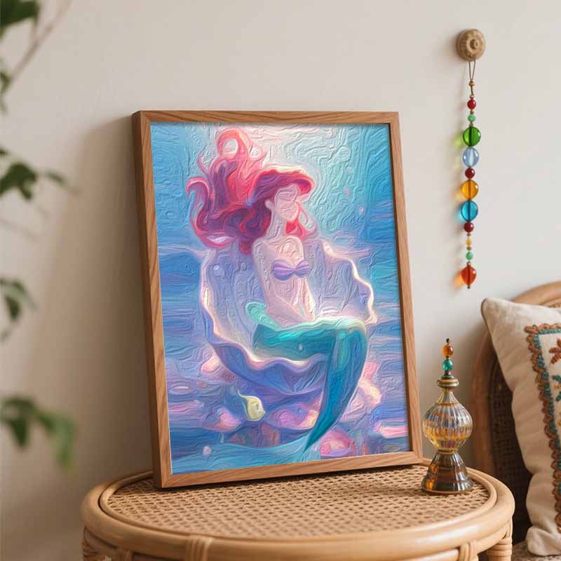 Disney Little Mermaid digital oil painting diy handpainted coloring painting home decoration gift for wall art decor adult craft kits 130