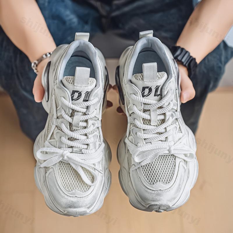 Fashion Men's Mesh Breathable Casual Shoes 2025 Summer New Fashion Trend Thick Soled Sports Shoes Comfortable Versatile Chunky sneakers