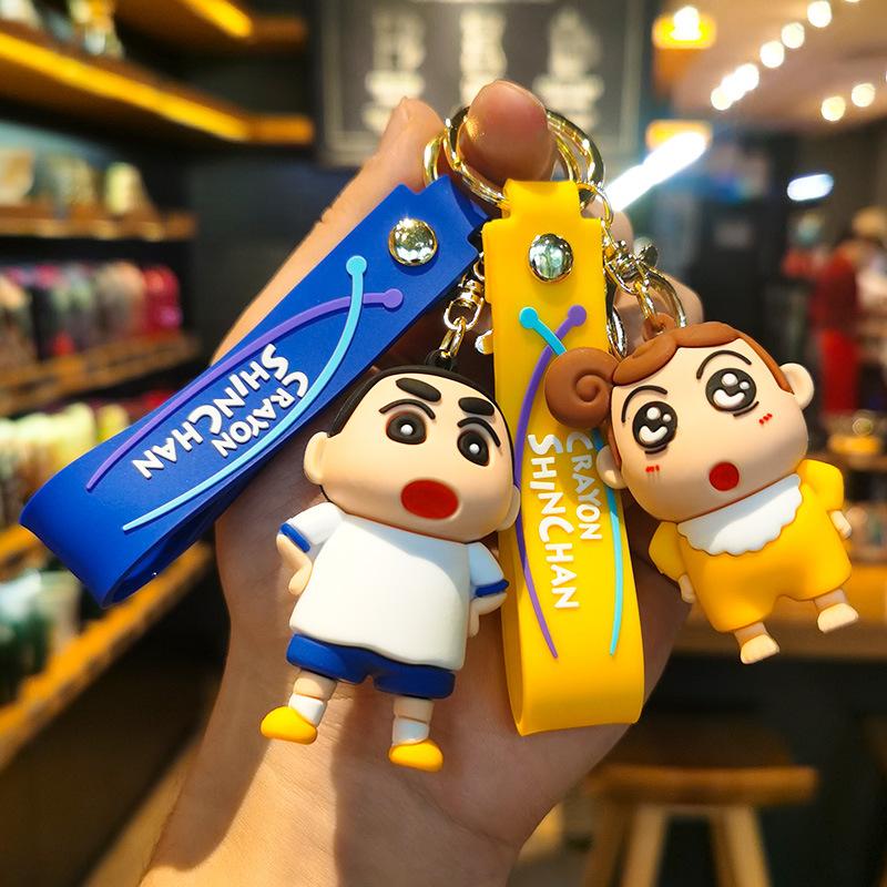 Creative and Cute Cartoon Fashion Toy Crayon Shinchan Keychain Bag Car Keychain Gift Kawaii Cute Personalized Gifts Y2k Fashion