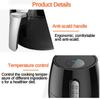 3.6L 1400W Smart Touch LCD Airfryer Pizza Multi Function Smart Fryer for Fries Air Fryer Oil Free Health Fryer Cooker