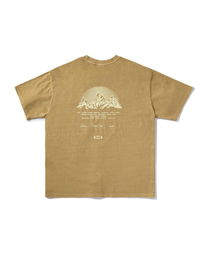Peullukeu Mountain Adventure Pigment Short Sleeve Tee Mustard Fst729