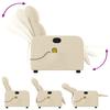 Massage Relax Chair Cream Colored Fabric