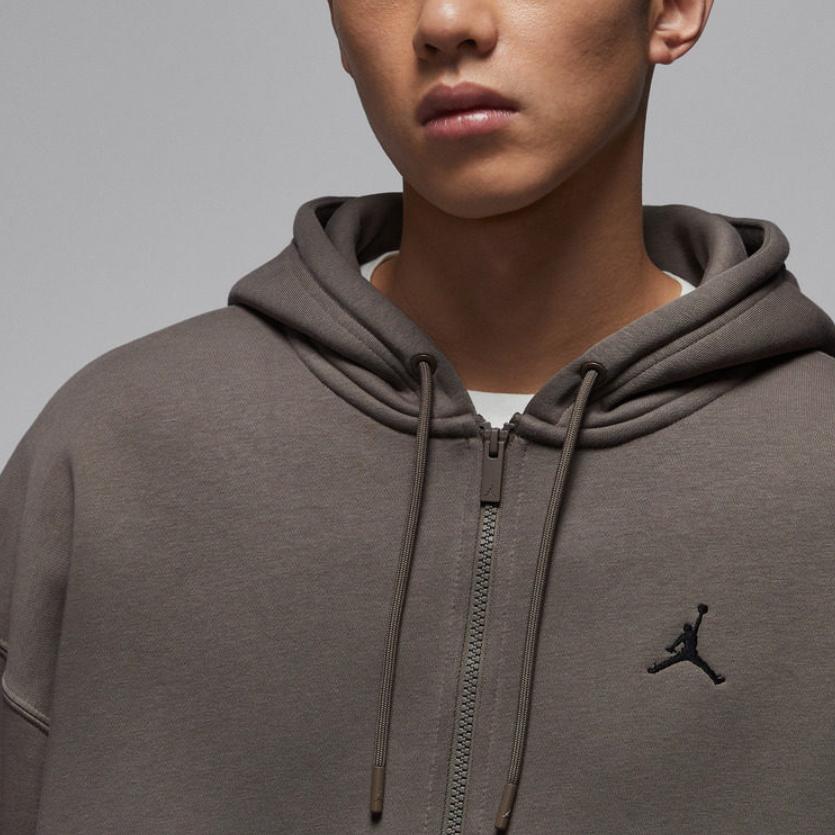 Jordan Brooklyn Zippered Hooded Fleece Drop Shoulder Long Sleeve Sweatshirt Men sweatshirt IB7232-040