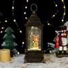 Christmas Decorative Lantern Candle Holder With Crystal Ball Snow Globe Music Box Gift Home Tree Decoration