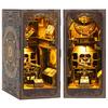 MARUHADO Book Nook Kit, Dollhouse Miniature with LED Light, 3D Puzzle, Wooden Bookshelf, DIY Handmade, Astronomical Museum