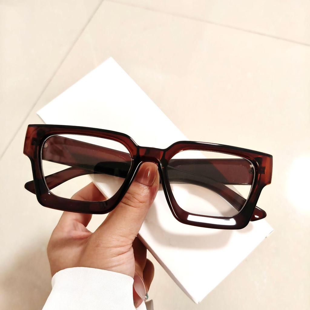 2025 Stylish Small Square Anti-Blue Light Glasses with Clear Lenses