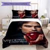 The Vampire Diaries Vzorované povlečení Sada přehozů Přehoz na peřinu Povlak na polštář Domácí dekorace Dárek k narozeninám (1 * povlak na přikrývku + 2 * povlak na polštář bez výplně)204