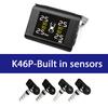 E-ACE K46 Universal TPMS Wireless Car Tire Pressure 4 Sensors Display Solar Intelligent Tyre Pressure Auto Alarm Monitor System