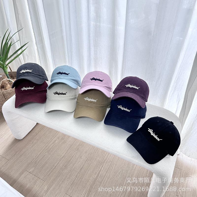 Spring and Summer New Versatile Korean Casual Style English Embroidery Letter Washed Fashion Baseball Cap Men's and Women's Caps