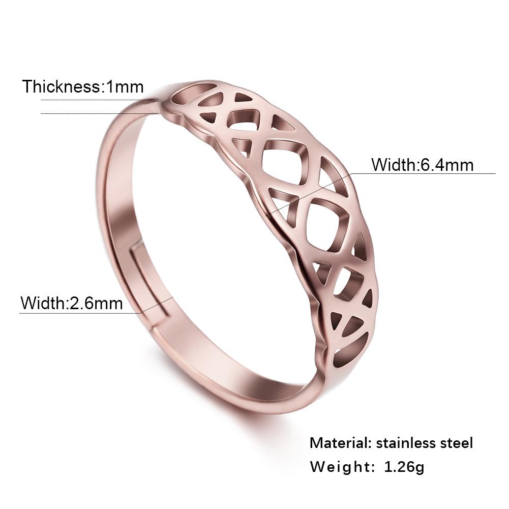 Twist Infinity Stainless Steel Ring Women Men Resizable Casual Finger Couple Rings Jewelry Anniversary Gift