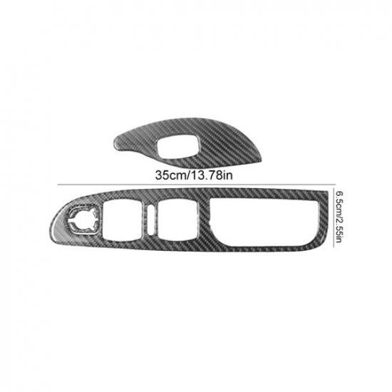 For Volkswagen Passat Carbon Fiber Interior Front Door Control Cover Trim