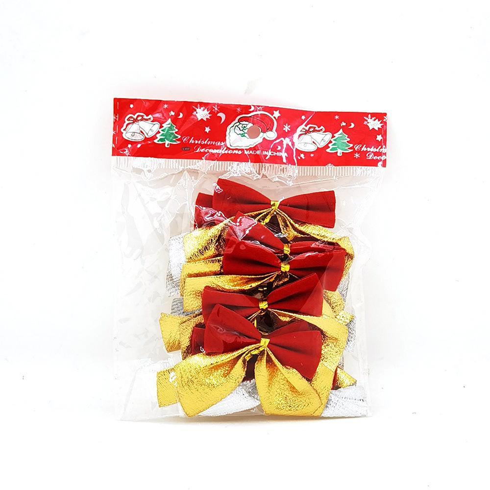 

12-Piece Christmas Ornaments Set - Includes Tree Decorations and Small Bows 1 Pack of 12
