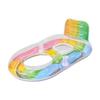 Sequins Colorful Inflatable Pool Float with Backrest - Single Person PVC Water Lounger