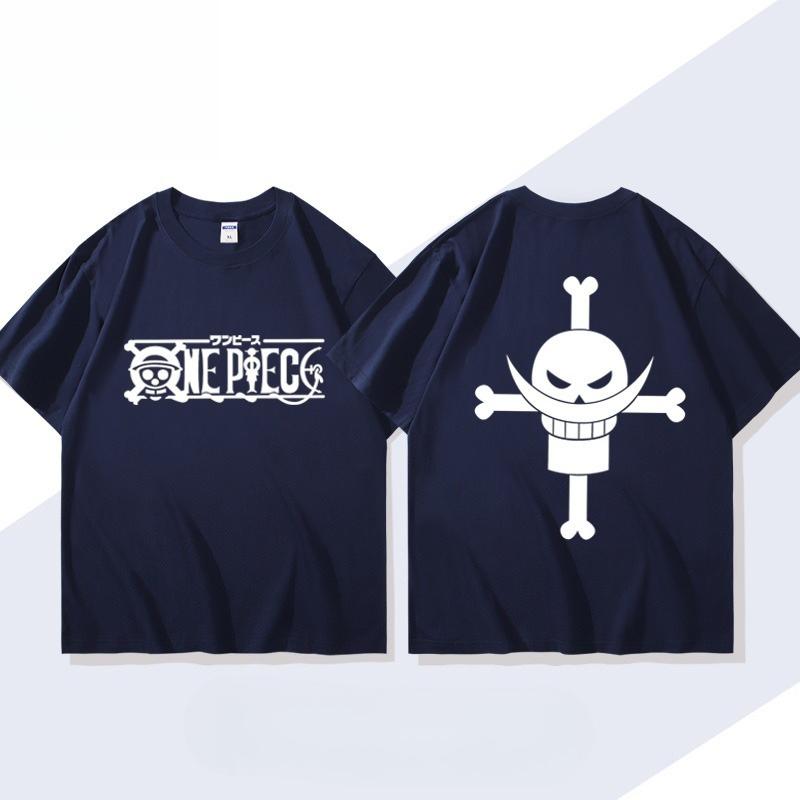 Whitebeard One Piece TShirt Men Summer Edward Newgate Jolly Roger Graphic Short Sleeve Streetwear Loose Fit Anime Fan Tee
